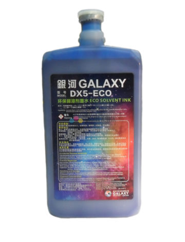 Чернила сольвентные Galaxy DX-5 Eco TEE cyan 1л